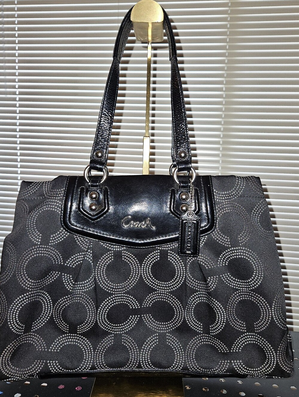 Coach Ashley Dotted Op Art Carryall